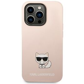 Karl Lagerfeld KLHCP14LSLCTPI iPhone 14 Pro 6.1 "hardcase light pink / light pink Silicone Choupette Body - Apple Cases - Cases - Techbox