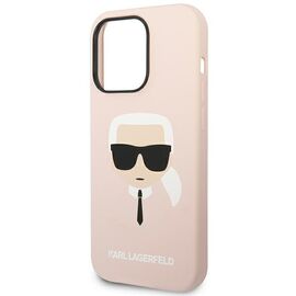 Karl Lagerfeld KLHCP14LSLKHLP iPhone 14 Pro 6.1 "hardcase pink / pink Silicone Karl`s Head | Techbox