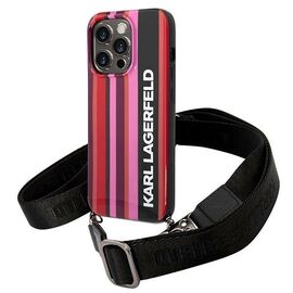 Karl Lagerfeld KLHCP14LSTSTP iPhone 14 Pro 6,1" hardcase różowy/pink Color Stripes Strap - Apple Cases - Cases - Techbox