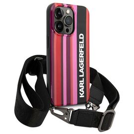 Karl Lagerfeld KLHCP14LSTSTP iPhone 14 Pro 6,1" hardcase różowy/pink Color Stripes Strap - Apple Cases - Cases - Techbox