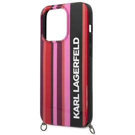 Karl Lagerfeld KLHCP14LSTSTP iPhone 14 Pro 6,1" hardcase różowy/pink Color Stripes Strap - Apple Cases - Cases - Techbox