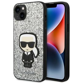 Karl Lagerfeld KLHCP14MGFKPG iPhone 14 Plus 6,7" hardcase srebrny/silver Glitter Flakes Ikonik - Apple Cases - Cases - Techbox