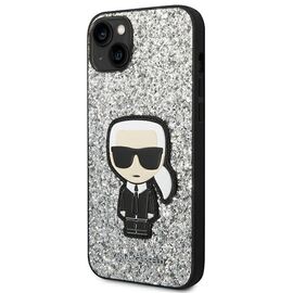 Karl Lagerfeld KLHCP14MGFKPG iPhone 14 Plus 6,7" hardcase srebrny/silver Glitter Flakes Ikonik - Apple Cases - Cases - Techbox