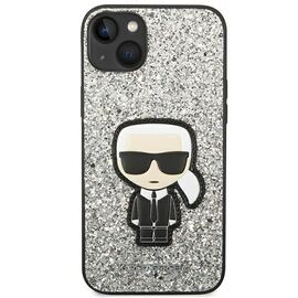 Karl Lagerfeld KLHCP14MGFKPG iPhone 14 Plus 6,7" hardcase srebrny/silver Glitter Flakes Ikonik - Apple Cases - Cases - Techbox