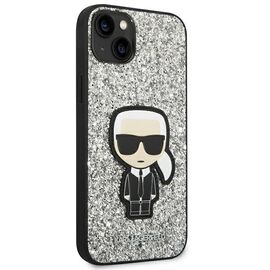Karl Lagerfeld KLHCP14MGFKPG iPhone 14 Plus 6,7" hardcase srebrny/silver Glitter Flakes Ikonik - Apple Cases - Cases - Techbox