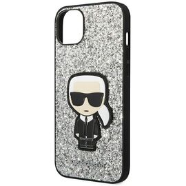 Karl Lagerfeld KLHCP14MGFKPG iPhone 14 Plus 6,7" hardcase srebrny/silver Glitter Flakes Ikonik - Apple Cases - Cases - Techbox