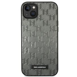 Karl Lagerfeld KLHCP14MSAKLHPG iPhone 14 Plus 6.7 "hardcase gray / gray Saffiano Mono Metal Logo | Techbox