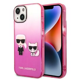 Karl Lagerfeld KLHCP14MTGKCP iPhone 14 Plus 6,7" hardcase r&oacute;żowy/pink Gradient Ikonik Karl & Choupette | Techbox