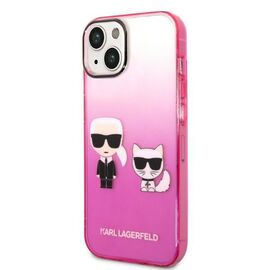 Karl Lagerfeld KLHCP14MTGKCP iPhone 14 Plus 6,7" hardcase r&oacute;żowy/pink Gradient Ikonik Karl & Choupette | Techbox