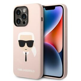 Karl Lagerfeld KLHMP14LSLKHLP iPhone 14 Pro 6,1" hardcase jasnorÃ³Å¼owy/light pink Silicone Karl`s Head Magsafe - Apple Cases - Cases - Techbox