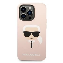 Karl Lagerfeld KLHMP14LSLKHLP iPhone 14 Pro 6,1" hardcase jasnorÃ³Å¼owy/light pink Silicone Karl`s Head Magsafe - Apple Cases - Cases - Techbox