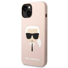 Karl Lagerfeld KLHMP14MSLKHLP iPhone 14 Plus 6,7" hardcase jasnoróżowy/light pink Silicone Karl`s Head Magsafe - Apple Cases - Cases - Techbox