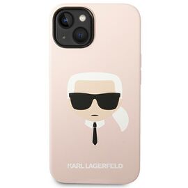 Karl Lagerfeld KLHMP14MSLKHLP iPhone 14 Plus 6,7" hardcase jasnoróżowy/light pink Silicone Karl`s Head Magsafe - Apple Cases - Cases - Techbox