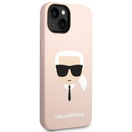 Karl Lagerfeld KLHMP14MSLKHLP iPhone 14 Plus 6,7" hardcase jasnoróżowy/light pink Silicone Karl`s Head Magsafe - Apple Cases - Cases - Techbox