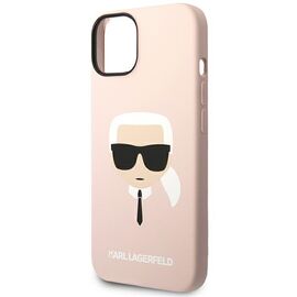 Karl Lagerfeld KLHMP14MSLKHLP iPhone 14 Plus 6,7" hardcase jasnoróżowy/light pink Silicone Karl`s Head Magsafe - Apple Cases - Cases - Techbox