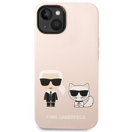 Karl Lagerfeld KLHMP14MSSKCI iPhone 14 Plus 6,7" hardcase jasnorÃ³Å¼owy/light pink Silicone Karl & Choupette Magsafe - Apple Cases - Cases - Techbox