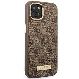 Guess GUHMP14MU4GPRW iPhone 14 Plus 6,7" br&Auml;&hellip;zowy/brown hard case 4G Logo Plate MagSafe - Apple Cases - Cases - Techbox