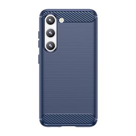 Carbon Case for Samsung Galaxy S23+ flexible silicone carbon cover blue | Techbox