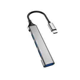Dudao HUB 4in1 USB-C - 4x USB-A (3 x USB2.0 / USB3.0) 6.3cm black (A16T) | Techbox