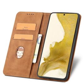 Magnet Fancy Case for Samsung Galaxy S23+ flip cover wallet stand brown - Samsung Cases - Cases - Techbox