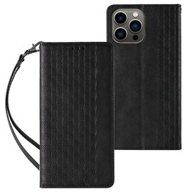 Magnet Strap Case for Samsung Galaxy S23 Flip Wallet Mini Lanyard Stand Black | Techbox