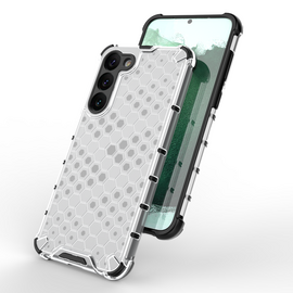 Honeycomb case for Samsung Galaxy S23+ armored hybrid cover transparent | Techbox