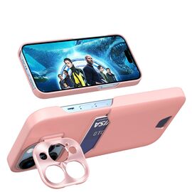 Leather Stand Case for Samsung Galaxy S23+ card wallet cover with stand pink | Techbox