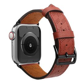 Strap Leather for Apple Watch 38 / 40 / 41 mm band bracelet - red | Techbox