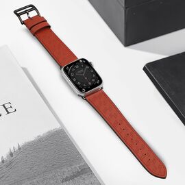 Strap Leather for Apple Watch 38 / 40 / 41 mm band bracelet - red | Techbox
