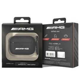 AMG Leather Big Logo case for AirPods Pro - black | Techbox