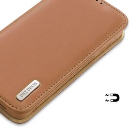 Dux Ducis Hivo case Samsung Galaxy S23+ flip cover wallet stand RFID blocking brown | Techbox