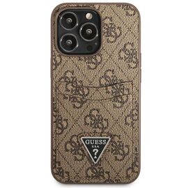 Guess 4G Triangle Logo Cardslot Case for iPhone 13 Pro / 13 - Brown - Apple Cases - Cases - Techbox