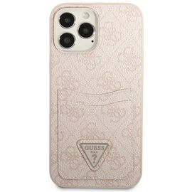 Guess 4G Triangle Logo Cardslot Case for iPhone 13 Pro / 13 - Pink - Apple Cases - Cases - Techbox