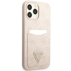Guess 4G Triangle Logo Cardslot Case for iPhone 13 Pro / 13 - Pink - Apple Cases - Cases - Techbox