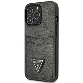Guess GUHCP13LP4TPK iPhone 13 Pro / 13 6.1" black/black hardcase 4G Triangle Logo Cardslot - Apple Cases - Cases - Techbox