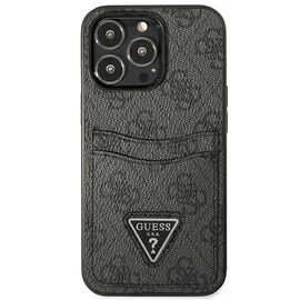 Guess GUHCP13LP4TPK iPhone 13 Pro / 13 6.1" black/black hardcase 4G Triangle Logo Cardslot - Apple Cases - Cases - Techbox