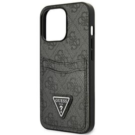 Guess GUHCP13LP4TPK iPhone 13 Pro / 13 6.1" black/black hardcase 4G Triangle Logo Cardslot - Apple Cases - Cases - Techbox