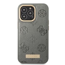 Guess GUHMP13LSAPSTG iPhone 13 Pro / 13 6.1" grey/grey hardcase Peony Logo Plate MagSafe - Apple Cases - Cases - Techbox