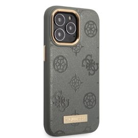Guess GUHMP13LSAPSTG iPhone 13 Pro / 13 6.1" grey/grey hardcase Peony Logo Plate MagSafe - Apple Cases - Cases - Techbox