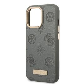 Guess GUHMP13LSAPSTG iPhone 13 Pro / 13 6.1" grey/grey hardcase Peony Logo Plate MagSafe - Apple Cases - Cases - Techbox