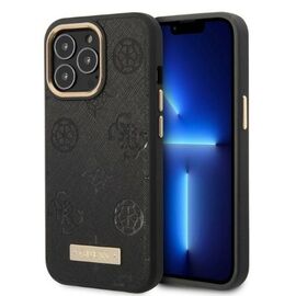 Guess GUHMP13LSAPSTK iPhone 13 Pro / 13 6.1" black/black hardcase Peony Logo Plate MagSafe - Apple Cases - Cases - Techbox
