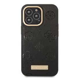 Guess GUHMP13LSAPSTK iPhone 13 Pro / 13 6.1" black/black hardcase Peony Logo Plate MagSafe - Apple Cases - Cases - Techbox