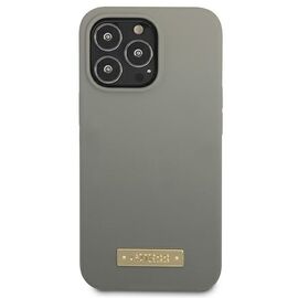 Guess GUHMP13LSPLG iPhone 13 Pro / 13 6.1" grey/grey hard case Silicone Logo Plate MagSafe - Apple Cases - Cases - Techbox