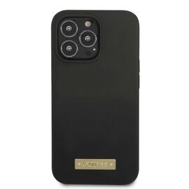 Guess GUHMP13LSPLK iPhone 13 Pro / 13 6.1" black/black hard case Silicone Logo Plate MagSafe - Apple Cases - Cases - Techbox