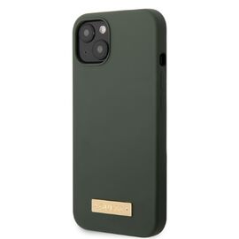 Guess GUHMP13MSBPLA iPhone 13 6.1" green/khaki hard case Silicone Logo Plate MagSafe - Apple Cases - Cases - Techbox