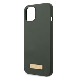 Guess GUHMP13MSBPLA iPhone 13 6.1" green/khaki hard case Silicone Logo Plate MagSafe - Apple Cases - Cases - Techbox