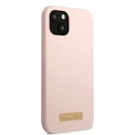 Guess GUHMP13SSBPLP iPhone 13 mini 5.4" pink/pink hard case Silicone Logo Plate MagSafe - Apple Cases - Cases - Techbox