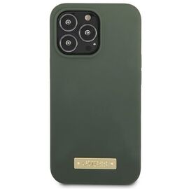 Guess GUHMP13XSPLA iPhone 13 Pro Max 6.7" green/khaki hard case Silicone Logo Plate MagSafe - Apple Cases - Cases - Techbox