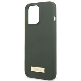 Guess GUHMP13XSPLA iPhone 13 Pro Max 6.7" green/khaki hard case Silicone Logo Plate MagSafe - Apple Cases - Cases - Techbox