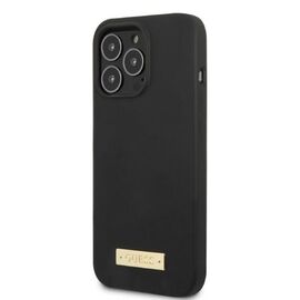 Guess GUHMP13XSPLK iPhone 13 Pro Max 6.7" black/black hard case Silicone Logo Plate MagSafe - Apple Cases - Cases - Techbox